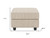 26" Beige and Black Corduroy Storage Ottoman