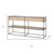 63" Natural and Black Solid Wood and Metal Frame Console Table With Shelf And With Two Drawers