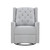 37" Gray Tufted Fabric Swivel And Gliding Wingback Recliner Chair