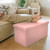 30" Pink Boucle Storage Ottoman