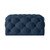 33" Navy Blue Velvet Rolling Tufted Cocktail Ottoman
