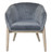 28" Gray And Brown Velvet Arm Chair