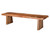 75" Brown Solid Wood Live Edge Dining Bench