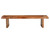 75" Brown Solid Wood Live Edge Dining Bench