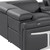 Dark Gray Italian Leather Power Reclining U Shaped Eight Piece Sectional With Console
