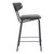Set of Two 30" Black Faux Leather and Steel Low Back Bar Height Bar Chairs - 880016842616