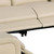Beige Italian Leather Power Reclining U Shaped Ten Piece Corner Sectional With Console