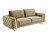 Two Piece Indoor Beige Velvet Five Person Seating Set