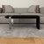 48" Black And Silver Wood And Stainless Steel Distressed Sled Coffee Table