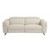 Three Piece Indoor Beige Italian Leather Six Person Seating Set Home Accent