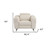 Three Piece Indoor Beige Italian Leather Six Person Seating Set Home Accent
