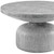30" Gray Cement Round Pedestal Coffee Table