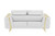 Three Piece Indoor White Italian Leather Six Person Seating Set Decor