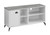 47" Gray And White Wood Enclosed and Open Storage TV Stand