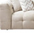 Ivory Boucle L Shaped Two Piece Sofa and Chaise Sectional With Toss Pillows