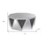41" Silver Glass Octagon Mirrored Coffee Table