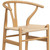 27" Beige and Natural Solid Wood Counter Height Bar Chair