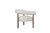 29" Off White and Ash Gray Fabric And Wood Arm Chair