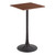 24" Brown and Black Wood and Steel Square Bar Table