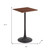 24" Brown and Black Wood and Steel Square Bar Table