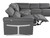 Gray Italian Leather Modular L Shaped Five Piece Corner Sectional