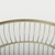 Set of Two Clear and Gold Tempered Glass and Metal Wire Round Drum End Tables