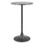 24" Gray and Black Faux Terrazzo and Steel Rounded Bar Table