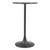 24" Gray and Black Faux Terrazzo and Steel Rounded Bar Table - 880016644029