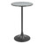 24" Gray and Black Faux Terrazzo and Steel Rounded Bar Table