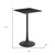 24" Black Wood and Steel Square Bar Table