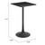 24" Black Wood and Steel Square Bar Table