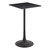 24" Black Wood and Steel Square Bar Table