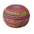20" Multicolored Jute Ottoman - 606114827313