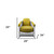 28" Yellow Top Grain Leather And Steel Barrel Chair - 606114689560