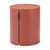 19" Brown Aluminum Round Drum End Table
