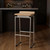 31" Natural and Silver Solid Wood and Iron Low Back Bar Height Bar Chair