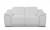 Two Piece Indoor White Italian Leather Five Person Seating Set Classic Design