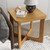 24" Natural Wood Square Cross Legs End Table