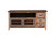 61" Brown Solid Wood Cabinet Enclosed Storage Distressed TV Stand