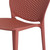 Set of Four 30" Orange Heavy Duty Plastic Low Back Bar Height Bar Chairs