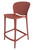 Set of Four 30" Orange Heavy Duty Plastic Low Back Bar Height Bar Chairs