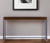 54" Dark Brown and Gunmetal Sled Console Table