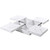 39" White Faux Marble Wood Square Coffee Table With Storage