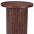 22" Brown Wood Round Pedestal End Table