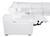White Italian leather 3 power reclining seats L shaped Seven Piece Corner Sectional With Console