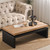48" Natural and Black Wood Floating Frame Coffee Table