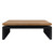 48" Natural and Black Wood Floating Frame Coffee Table
