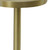 24" Gold and White Metal Round Pedestal End Table
