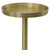 24" Gold and White Metal Round Pedestal End Table