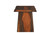 23" Dark Brown And Brown Wood Solid Wood Square End Table